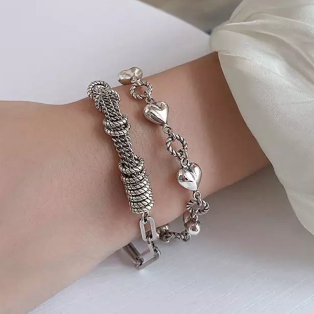 NEW 925 STERLING SILVER HEART BRACELET, NICE BRACELET, CUTE BRACELET